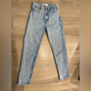 Zara Women's Sky Blue Straight Leg Jeans